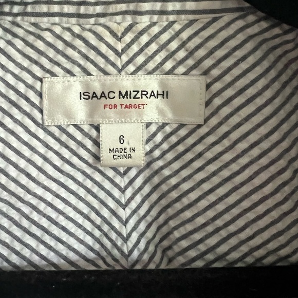 Isaac Mizrahi White and Blue Striped Blazer - Picture 5 of 6